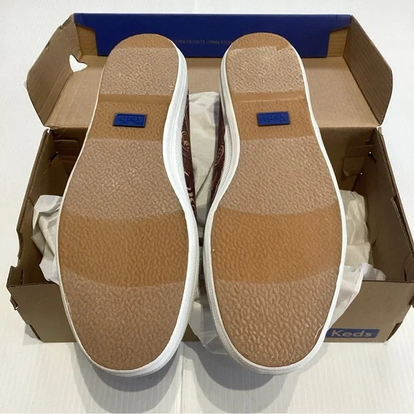 Keds Champion Burgundy Organic Canvas Ripple Sneakers Size 9 WF65428 - Picture 5 of 8